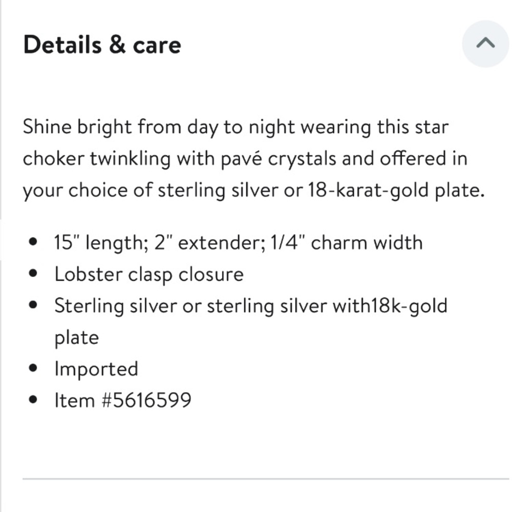 Argento Vivo Sterling Silver Pavé Star
Choker Necklace - Picture 5 of 5